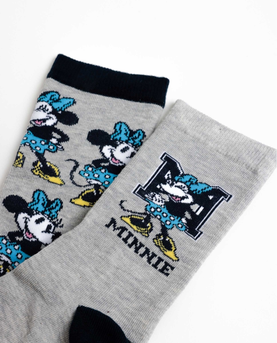 DISNEY Calcetín Mickey Jeans para Hombre, (Caja de 6 unidades) SURTIDO