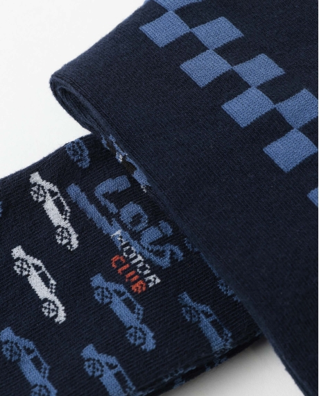 LOIS Calcetín Mediano Lois Motorclub para Hombre, (Caja de 6 unidades) SURTIDO 2