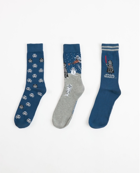 STAR WARS Calcetín Mediano Snow Wars para Hombre, (Caja de 3 unidades) PACK FANTASIA