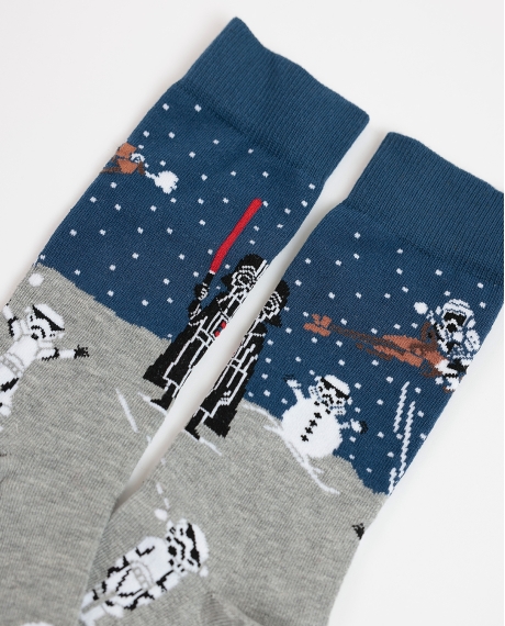 STAR WARS Calcetín Mediano Snow Wars para Hombre, (Caja de 3 unidades) PACK FANTASIA 2