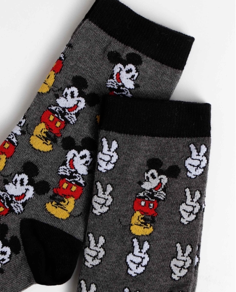 DISNEY Calcetín Mickey Grey para Hombre, (Caja de 6 unidades) SURTIDO 2