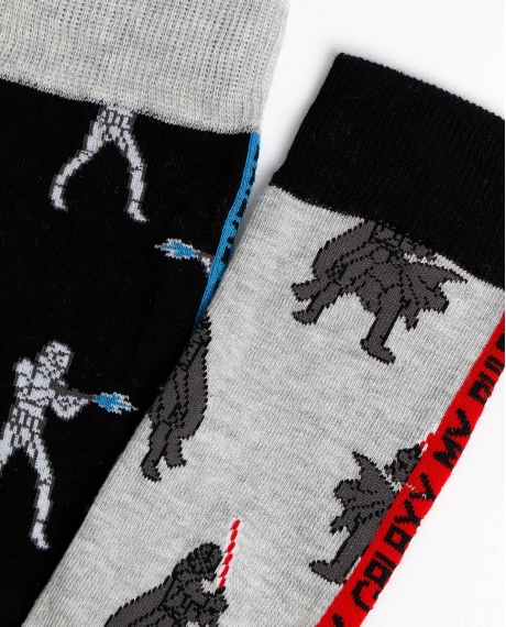 STAR WARS Calcetín Mediano Red & Blue para Hombre, (Caja de 6 unidades) SURTIDO 2