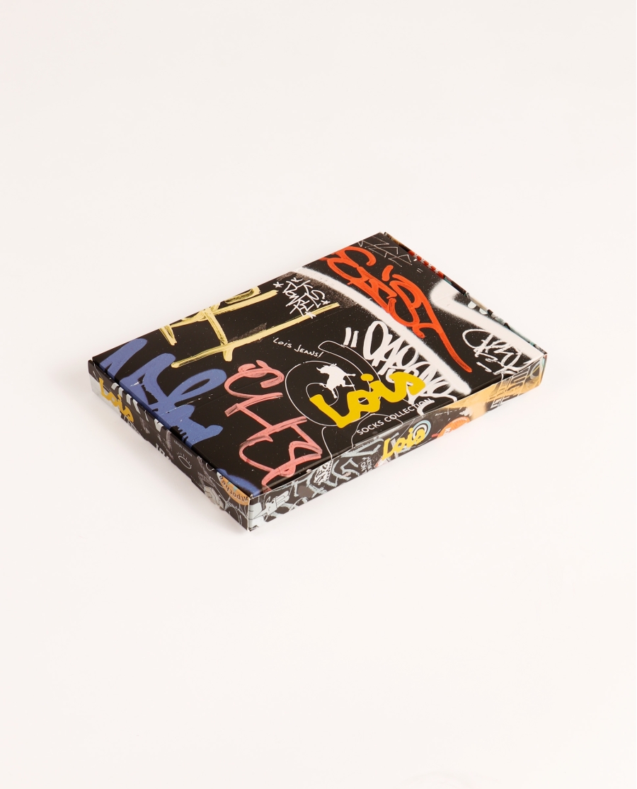 LOIS Calcetín Tobillero Lois Stripes para Hombre, (Caja de 6 unidades) SURTIDO