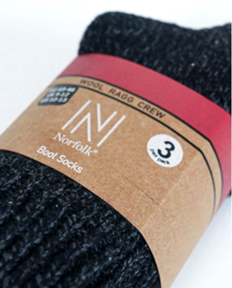 NORFOLK Calcetines termicos para botas Ragg-sock (3 pares ) BLACK 2
