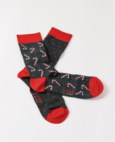 DIVER Calcetín Bastones para Hombre, (Caja de 24 unidades) PACK-COLOR 2