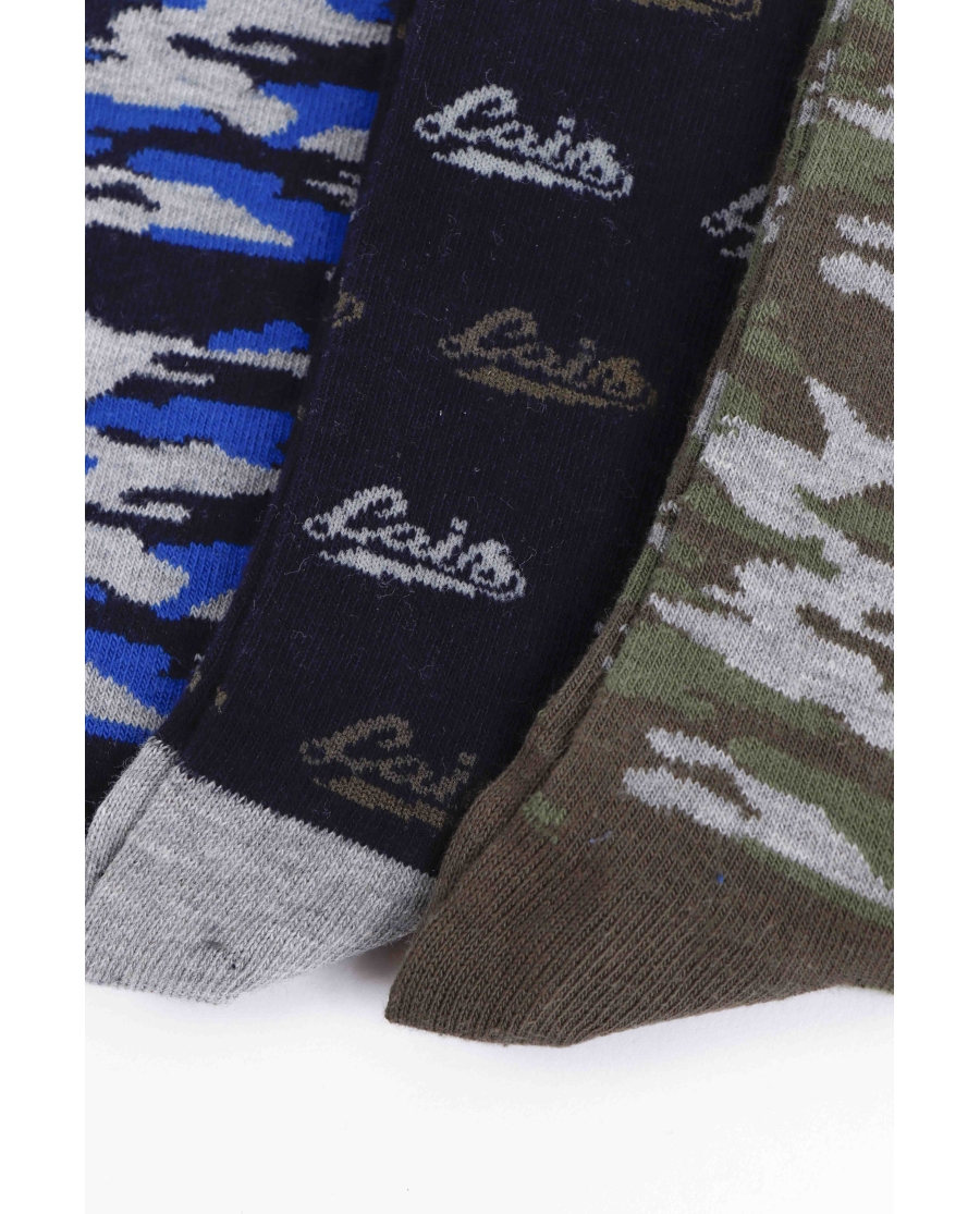 LOIS Calcetín Mediano Lois Camo para Hombre, (Caja de 12 unidades) SURTIDO