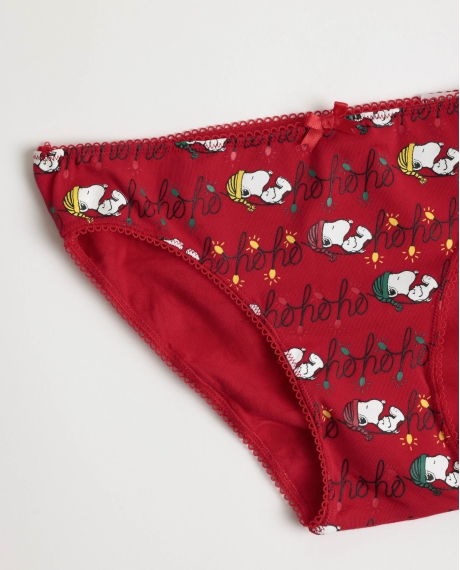 PEANUTS Braga Expositor Ho Ho Ho para Mujer ROJO 2