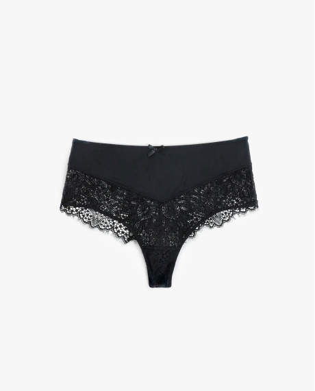 ADMAS Braga Alta Puntilla con Envase Regalo para Mujer, (Caja de 12 unidades) NEGRO