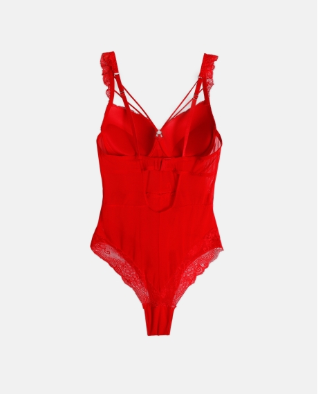 ADMAS Body Copa Tiras para Mujer ROJO 2
