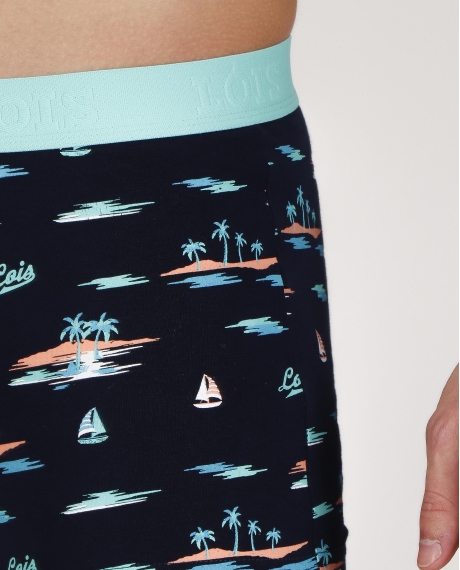 LOIS Calzoncillo/Bóxer Hawaii para Hombre, (Caja de 2 unidades) PACK FANTASIA 2