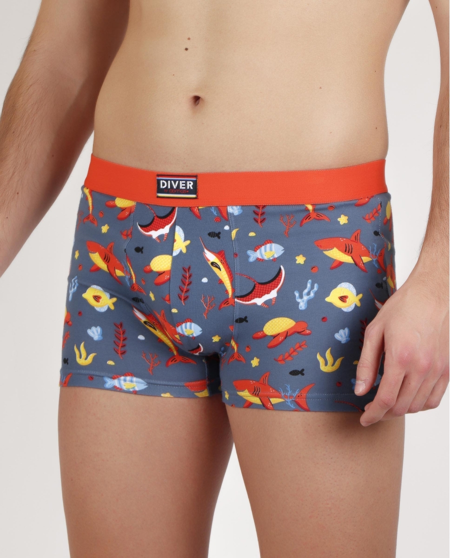 DIVER Calzoncillo/Bóxer Marine para Hombre, (Caja de 2 unidades) PACK FANTASIA