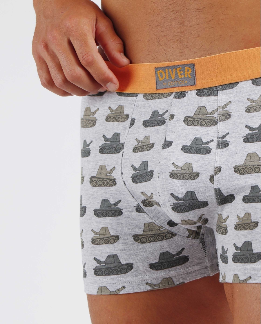 DIVER Calzoncillo/Bóxer War para Hombre, (Caja de 2 unidades) PACK FANTASIA