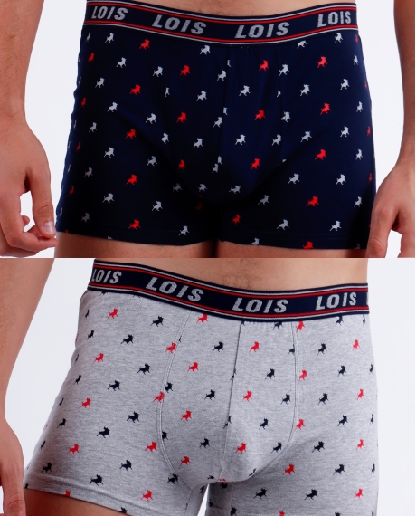 LOIS Calzoncillo/Bóxer Faster para Hombre, (Caja de 2 unidades) PACK FANTASIA