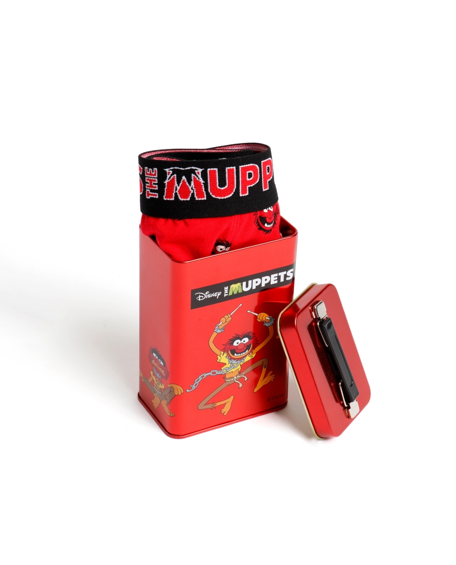 DISNEY Calzoncillo/Bóxer Animal Caja Metal Regalo para Hombre ROJO