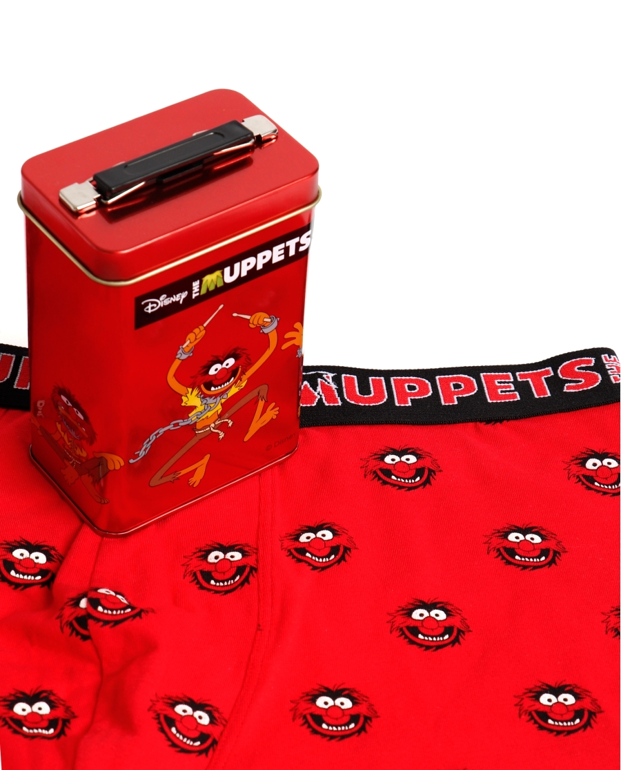 DISNEY Calzoncillo/Bóxer Animal Caja Metal Regalo para Hombre ROJO