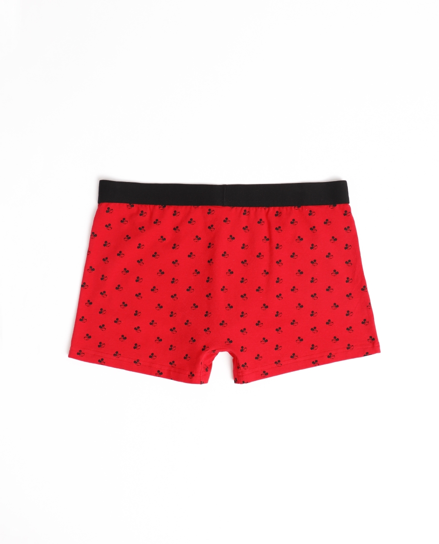 DISNEY Calzoncillo/Boxer Mickey Faces Caja Regalo para Hombre, (Caja 12 unidades) ROJO