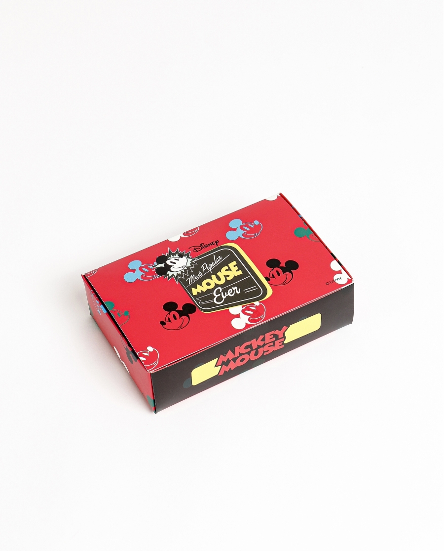 DISNEY Calzoncillo/Boxer Mickey Faces Caja Regalo para Hombre, (Caja 12 unidades) ROJO