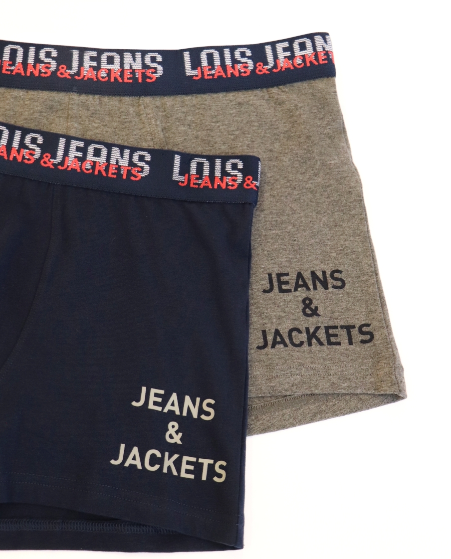 LOIS Calzoncillo/Bóxer Jeans & Jacket para Hombre, (Caja de 2 unidades) PACK FANTASIA