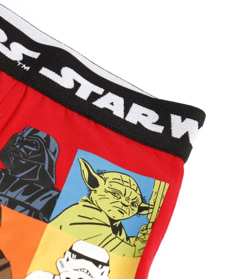 STAR WARS Calzoncillo/Bóxer Color Comic Caja Regalo para Niño ROJO 2
