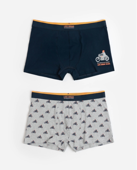LOIS Calzoncillo/Bóxer Urban Motor para Hombre, (Caja de 2 unidades) PACK FANTASIA