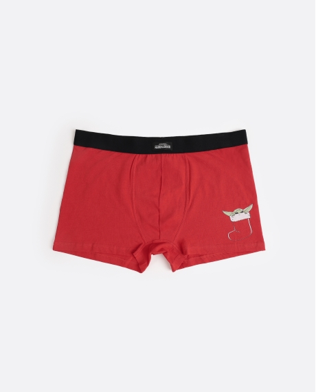 STAR WARS Calzoncillo/Boxer Grogu Sock Caja Regalo para Hombre ROJO