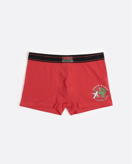 ADMAS Calzoncillo/Boxer Maleta para Hombre, (Caja 12 unidades) ROJO