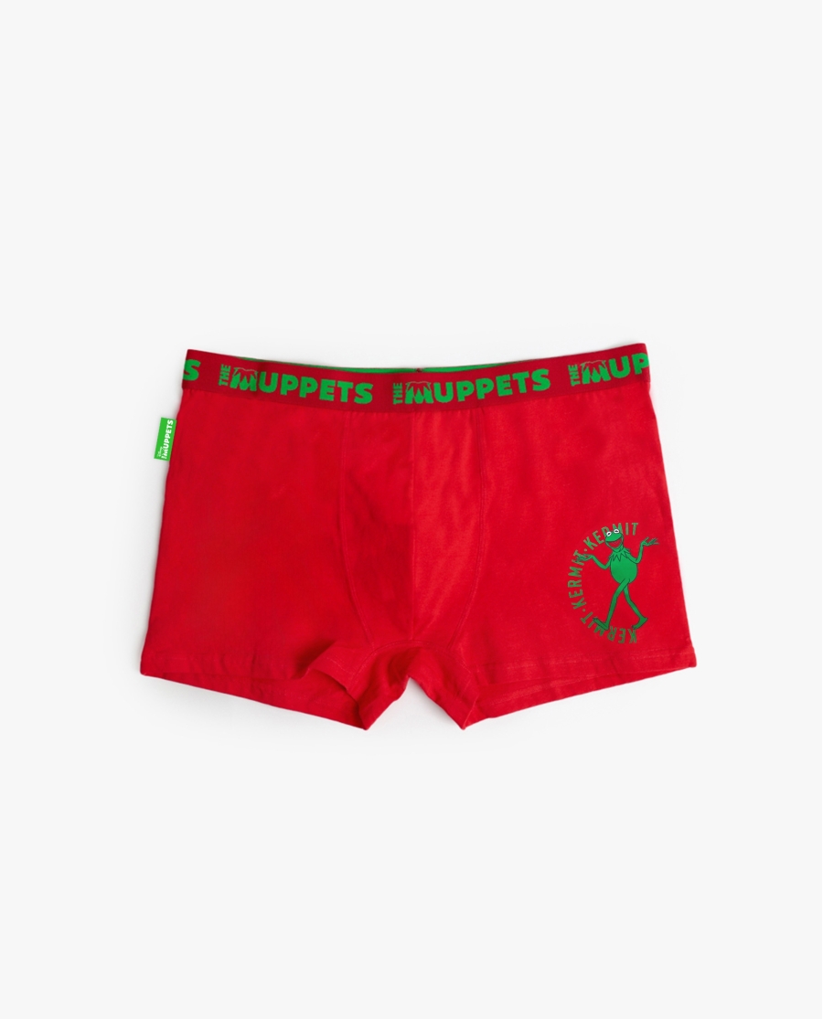 DISNEY Calzoncillo/Boxer Kermit Caja Regalo para Hombre, (Caja 12 unidades) ROJO