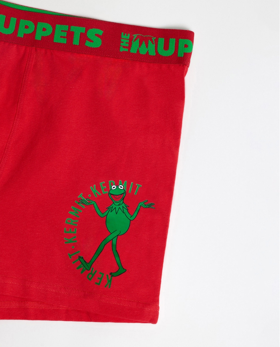 DISNEY Calzoncillo/Boxer Kermit Caja Regalo para Hombre, (Caja 12 unidades) ROJO