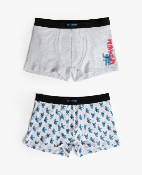 DISNEY Calzoncillo/Boxer Stitch Anime para Hombre, (Caja de 2 unidades) PACK FANTASIA