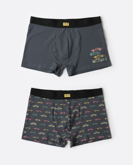 DIVER Calzoncillo/Boxer Cars para Hombre, (Caja de 2 unidades) PACK FANTASIA