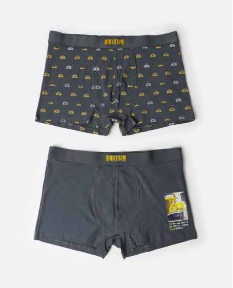 LOIS Calzoncillo/Boxer Yellow Car para Hombre, (Caja de 2 unidades) PACK FANTASIA