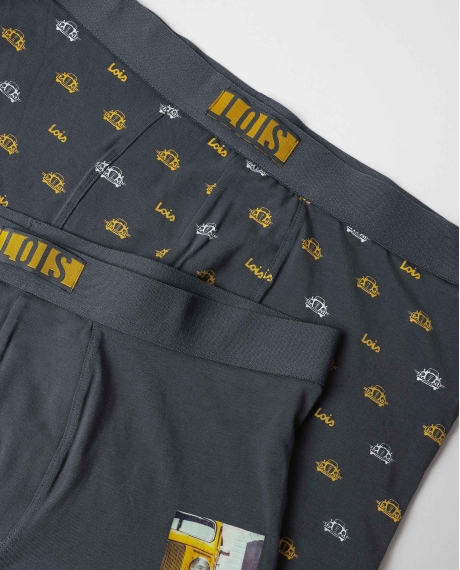 LOIS Calzoncillo/Boxer Yellow Car para Hombre, (Caja de 2 unidades) PACK FANTASIA 2