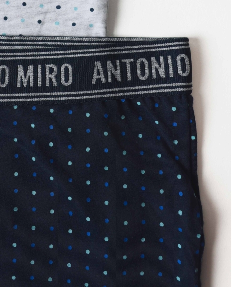 ANTONIO MIRO Calzoncillo/Boxer Dots para Hombre, (Caja de 2 unidades) PACK FANTASIA 2