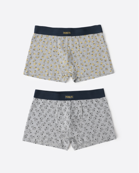 PEANUTS Calzoncillo/Boxer Classic Peanuts para Hombre, (Caja de 2 unidades) PACK FANTASIA