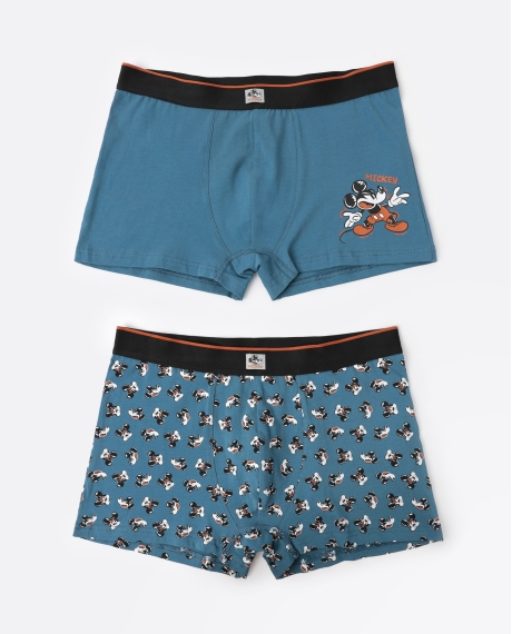 DISNEY Calzoncillo/Boxer Lost Mickey para Hombre, (Caja de 2 unidades) PACK FANTASIA