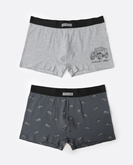 ANTONIO MIRO Calzoncillo/Boxer Jeep para Hombre, (Caja de 2 unidades) PACK FANTASIA