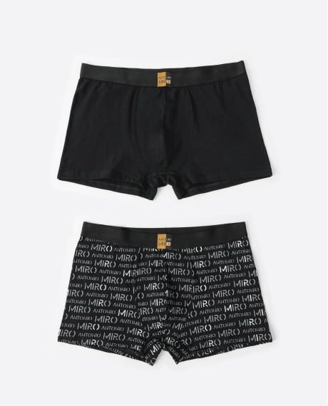 ANTONIO MIRO Calzoncillo/Boxer Letters para Hombre, (Caja de 2 unidades) PACK FANTASIA