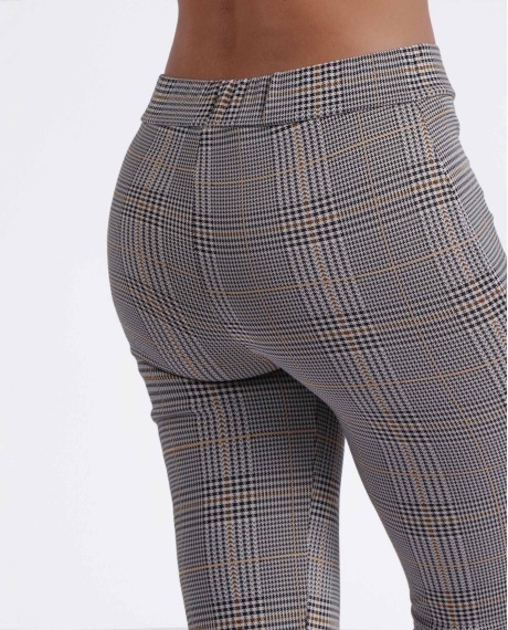 ADMAS Pantalón Elástico Largo Gales para Mujer CUADROS 2