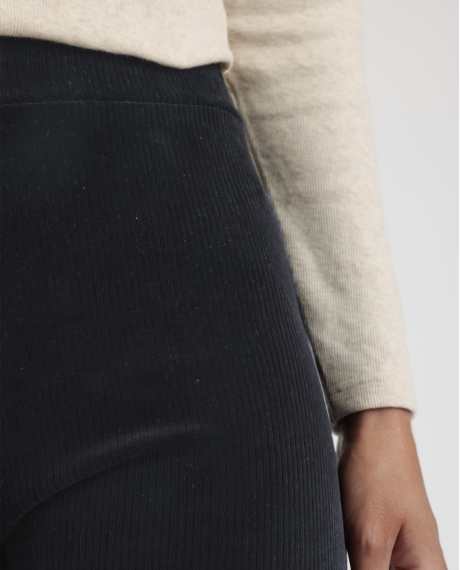 ADMAS Pantalón Elástico Largo Corduroy para Mujer NEGRO 2