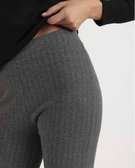 ADMAS Pantalón Elástico Largo Spiga para Mujer GRIS 2