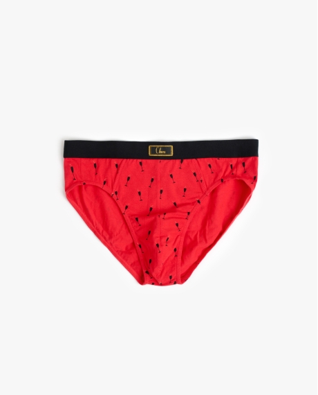ADMAS Calzoncillo/Slip Botella Cheers para Hombre, (Caja 12 unidades) ROJO