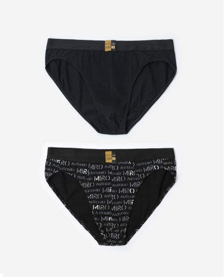 ANTONIO MIRO Calzoncillo/Slip Letters para Hombre, (Caja de 2 unidades) PACK FANTASIA