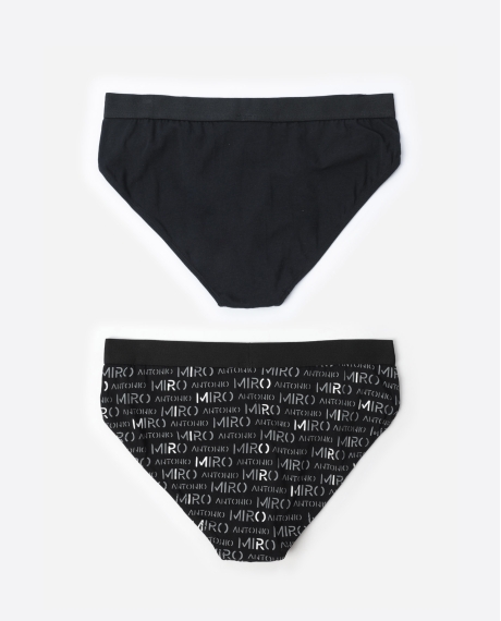 ANTONIO MIRO Calzoncillo/Slip Letters para Hombre, (Caja de 2 unidades) PACK FANTASIA 2