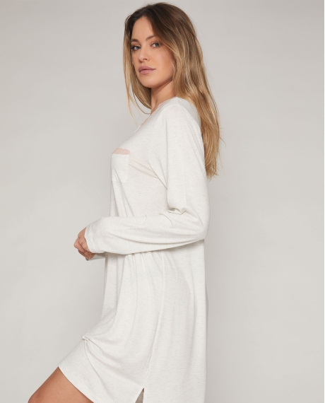 ADMAS CLASSIC Camisola Manga Larga Lace Night para Mujer GRIS JASPE 2