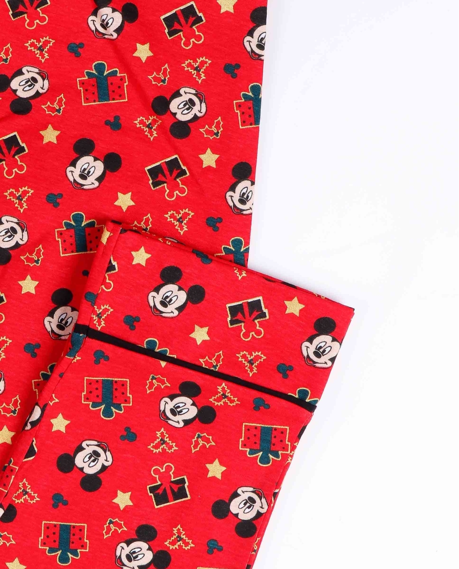 DISNEY Pijama Manga Larga Abierto Mickey Christmas para Niño ROJO