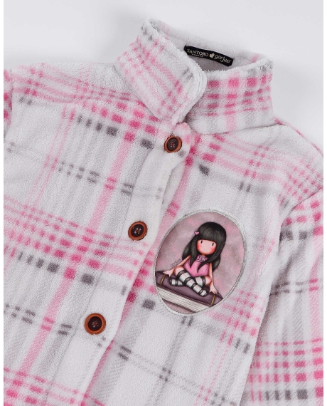 SANTORO GORJUSS Bata Manga Larga Calentita The Words para Niña ROSA 2