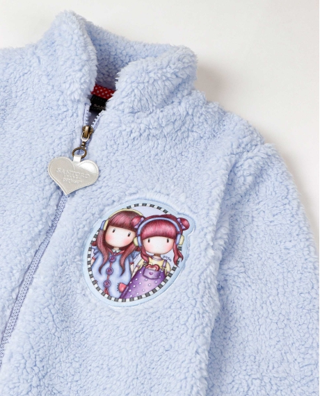 SANTORO GORJUSS Bata Manga Larga Calentita The Duet para Niña AZUL 2