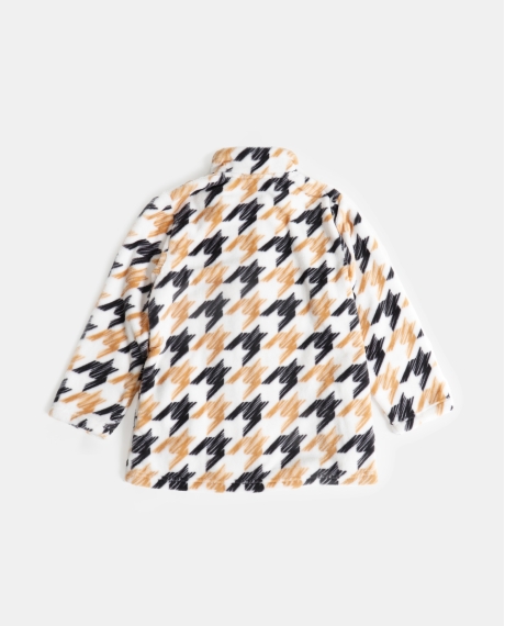 ADMAS Bata Manga Larga Calentita Cute Teddy para Niña PATA DE GALLO 2