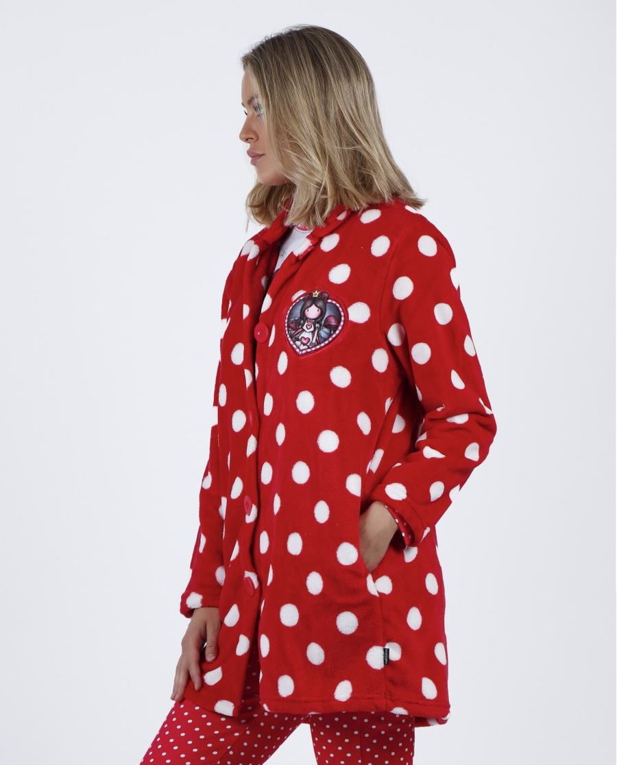 SANTORO GORJUSS Bata Manga Larga Calentita Finding My Way para Mujer FRAMBUESA