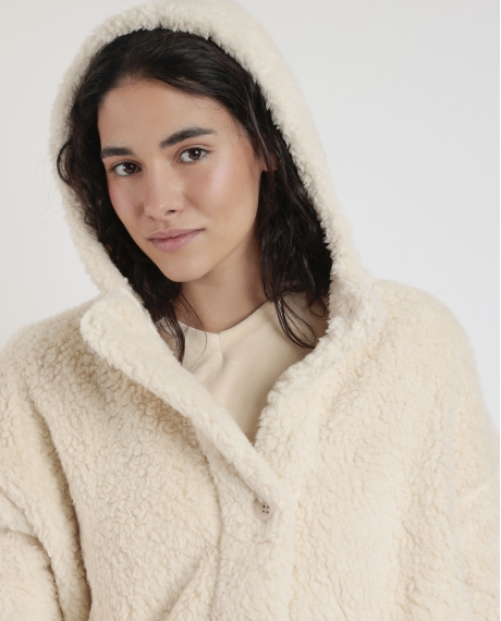 ADMAS HOME Bata Manga Larga Calentita Comfort Home para Mujer BEIGE 2